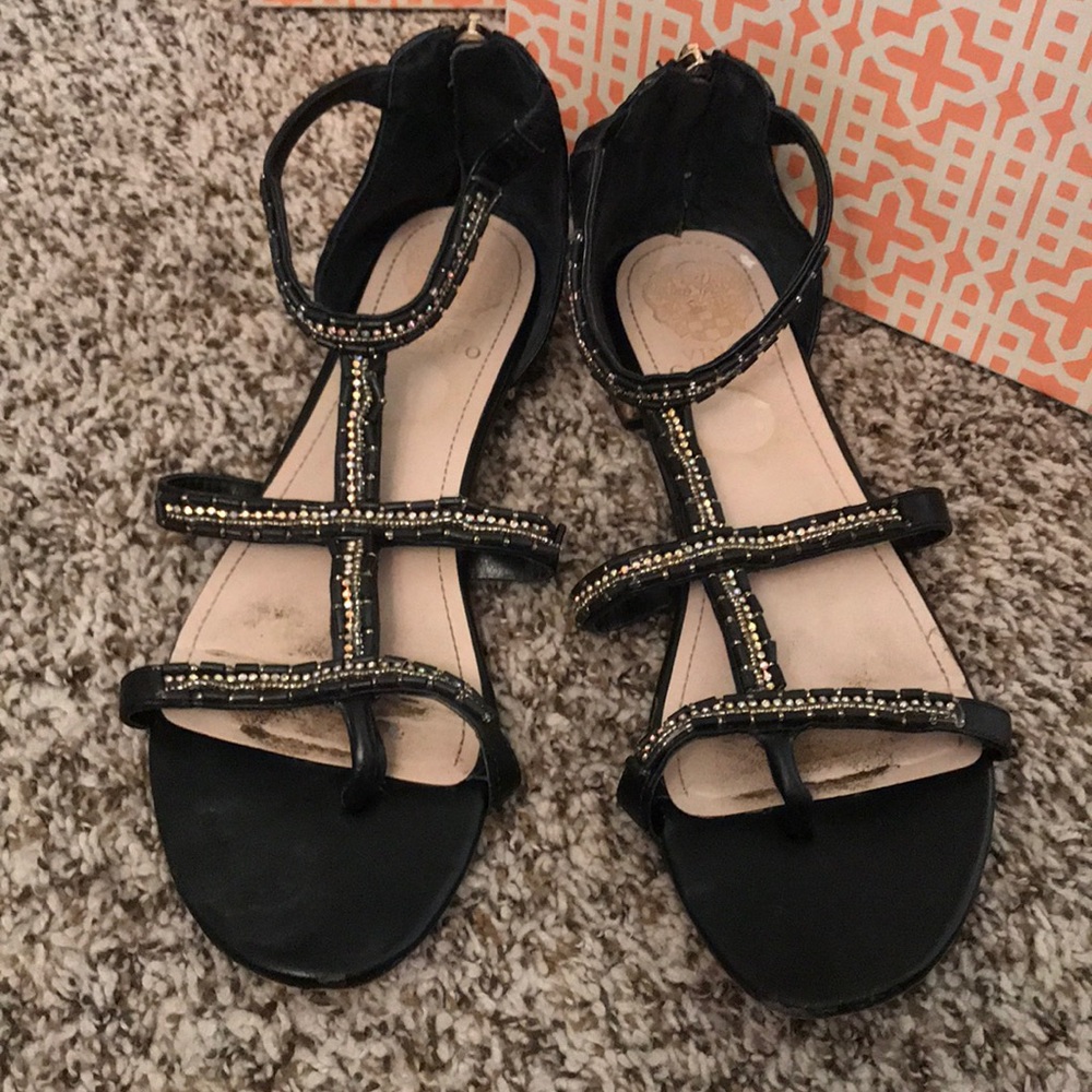 Vince camuto gladiator sandals black size 9